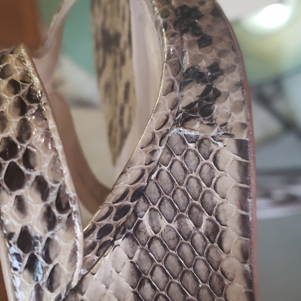 Via Spiga Python Wedge Sandals Size 8.5 - Picture 7 of 12
